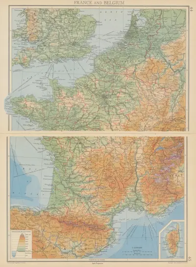 France and Belgium av John George Bartholomew