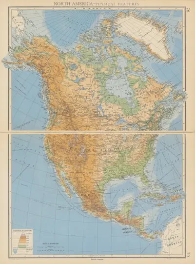 North America – Physical Features av John George Bartholomew