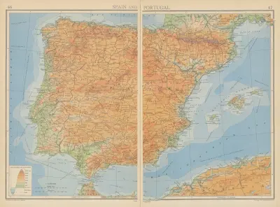Spain and Portugal av John George Bartholomew