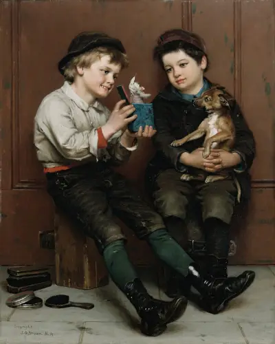 A Surprise Party av John George Brown