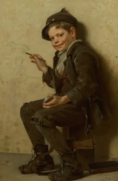 Den unga konstnären av John George Brown