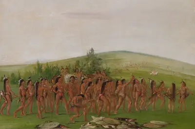 Archery of The Mandan av George Catlin