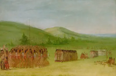 Ball-Play Dance, Choctaw av George Catlin