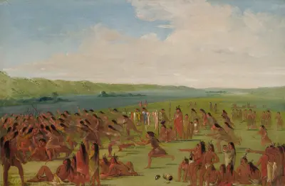 Ball-Play of The Women, Prairie Du Chien av George Catlin