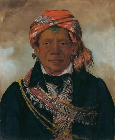 Bód-A-Sin, Chief of The Tribe av George Catlin