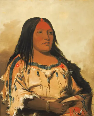 Eeh-Nís-Kim, Crystal Stone, Wife of The Chief av George Catlin