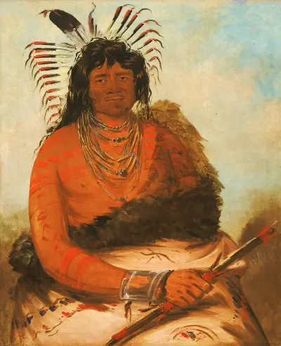 Háh-Nee, bävern, en krigare av George Catlin