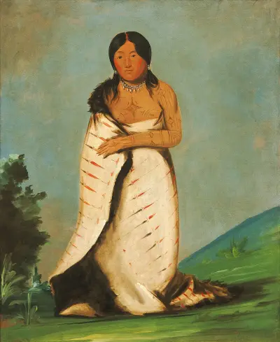 Hee-Láh-Dee, Pure Fountain, Wife of The Smoke av George Catlin