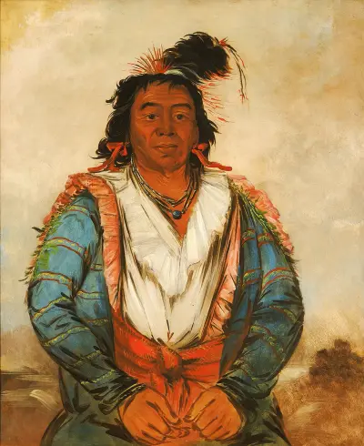Hose-put-o-káw-gee, a Brave av George Catlin