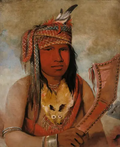 I-An-Be-W’ah-Dick, Male Caribou, a Brave av George Catlin