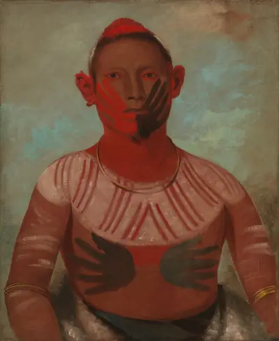 I-O-Wáy, One of Black Hawk’s Principal Warriors av George Catlin