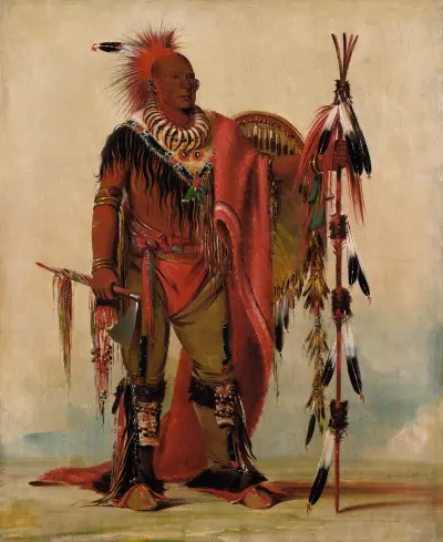 Kee-O-Kúk, The Watchful Fox, Chief of The Tribe av George Catlin