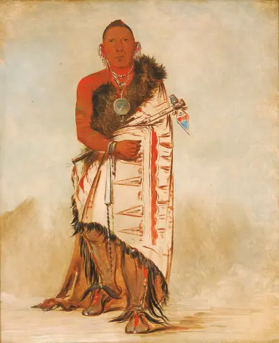 Ki-Hó-Go-Waw-Shú-Shee, Brave Chief, Chief of The Tribe av George Catlin