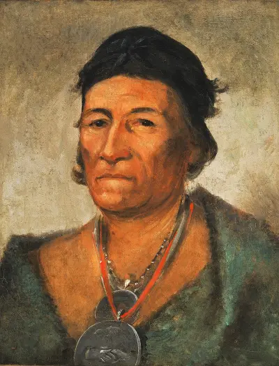 Ko-Mán-I-Kin, Big Wave, An Old And Distinguished Chief av George Catlin