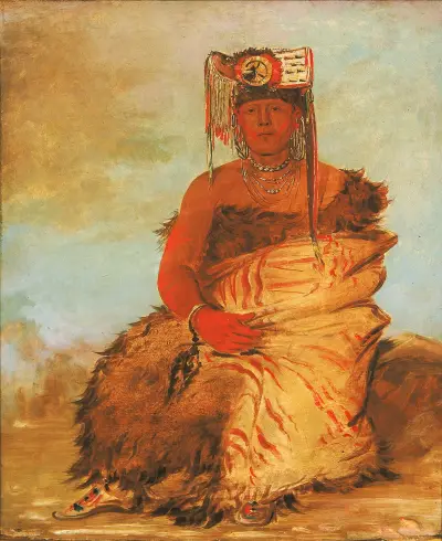 La-Kée-Too-Wi-Rá-Sha, Little Chief, a Tapage Pawnee Warrior av George Catlin