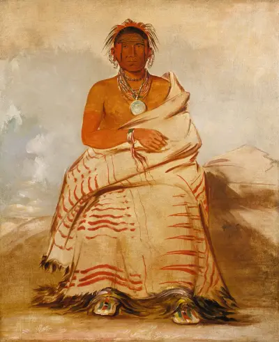 L’har-E-Tar-Rúshe, Ill-Natured Man, a Skidi (Wolf) Pawnee av George Catlin