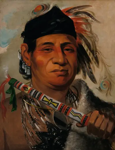 Mah-Kée-Mee-Teuv, Grizzly Bear, Chief of The Tribe av George Catlin