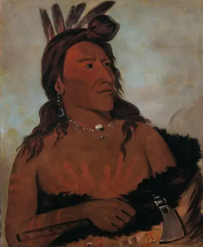 Mah-Tó-Che-Ga, Lilla Björnen, en modig hunkpapa av George Catlin