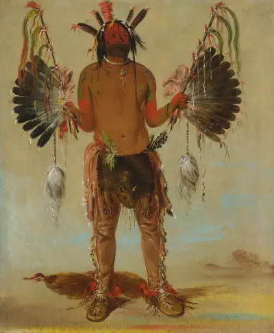 Mah-Tó-He-Ha, Old Bear, a Medicine Man av George Catlin