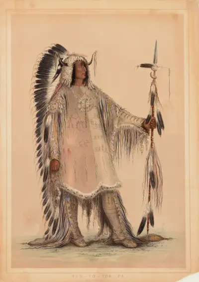 Mah-To-Toh-Pa, mandanhövding av George Catlin