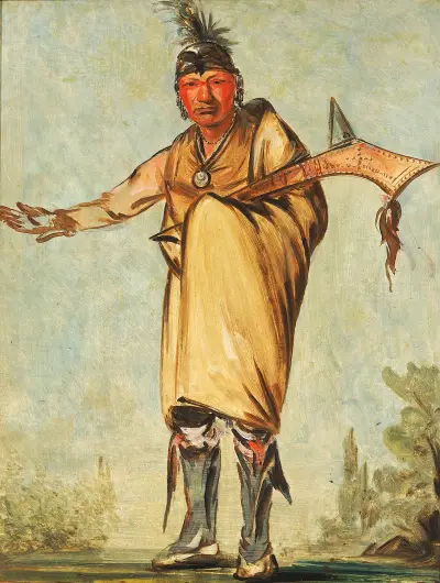 Náw-Káw, Wood, Former Chief of The Tribe av George Catlin