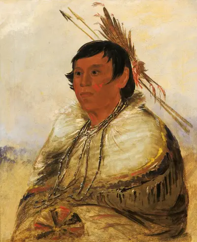 Ni-A-Có-Mo, Fix With The Foot, a Brave av George Catlin