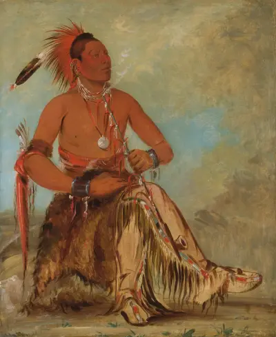 Nóm-Ba-Mon-Nee, Double Walker, a Brave av George Catlin