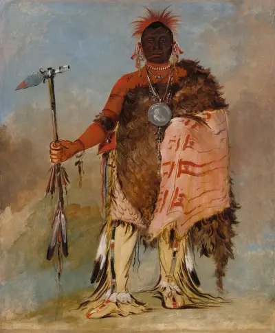 Om-Pah-Tón-Ga, Big Elk, a Famous Warrior av George Catlin