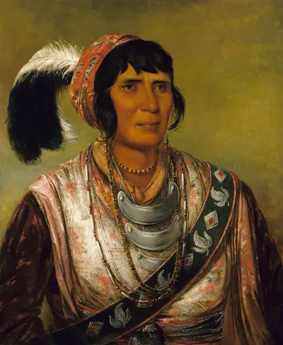 Os-Ce-O-Lá, The Black Drink, a Warrior of Great Distinction av George Catlin