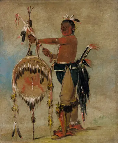 Pash-Ee-Pa-Hó, Little Stabbing Chief, a Venerable Sauk Chief av George Catlin