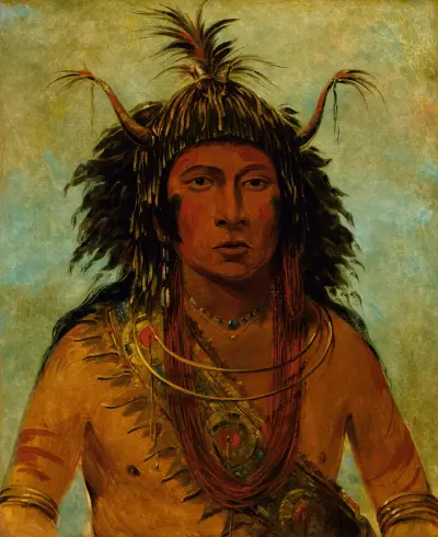 Say-Say-Gon, Hail Storm, War Chief av George Catlin
