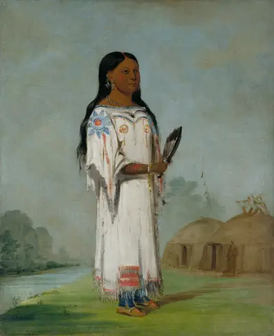 Seet-Sé-Be-A, Mittagssonne, ein hübsches Mädchen von George Catlin