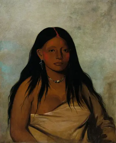 Shé-De-Ah, vildsalvia, en wichitakvinna av George Catlin