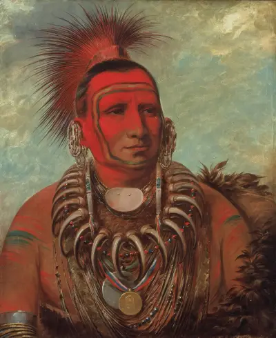 Lilla Vargen, en berömd krigare av George Catlin