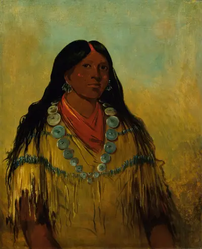 Tchow-Ee-Pút-O-Kaw, a Woman av George Catlin