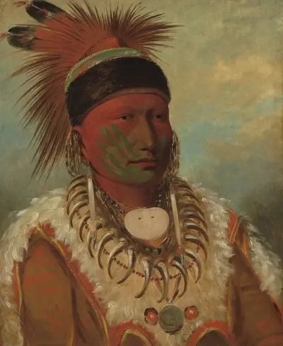 The White Cloud, Head Chief of the Iowas av George Catlin