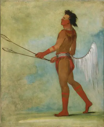 Tul-Lock-Chísh-Ko, Drinks The Juice of The Stone, In Ball-Player’s Dress von George Catlin