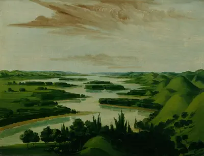 Utsikt från Floyds grav, 1300 engelska mil ovanför St. Louis av George Catlin