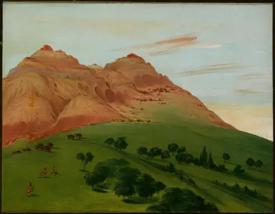 Vy från Grand Detour, 1900 miles ovan St. Louis av George Catlin