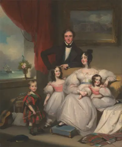 An English Family in Macao av George Chinnery