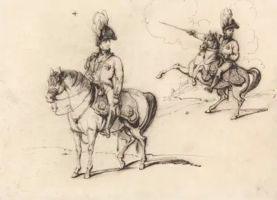 Equestrian Studies of an English Officer av George Chinnery
