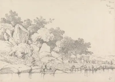 Lap House, Inner Harbour, Macau von George Chinnery