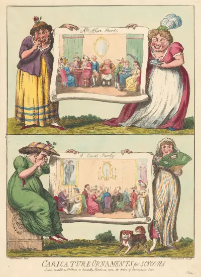 A Tea Party, A Card Party av George Cruikshank