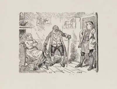 Illustrations for The Universal songster Pl.01 av George Cruikshank