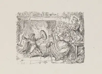 Illustrations for The Universal songster Pl.02 av George Cruikshank