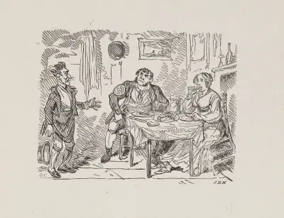 Illustrations for The Universal songster Pl.03 av George Cruikshank