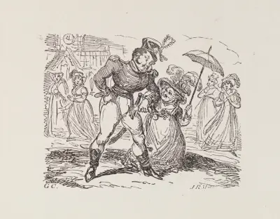 Illustrations for The Universal songster Pl.16 av George Cruikshank