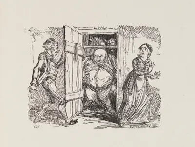 Illustrations for The Universal songster Pl.17 av George Cruikshank