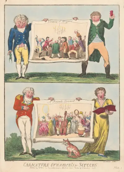 Playing at Hazard, A Private Concert av George Cruikshank