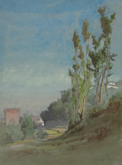 Albano, Italy av George Inness